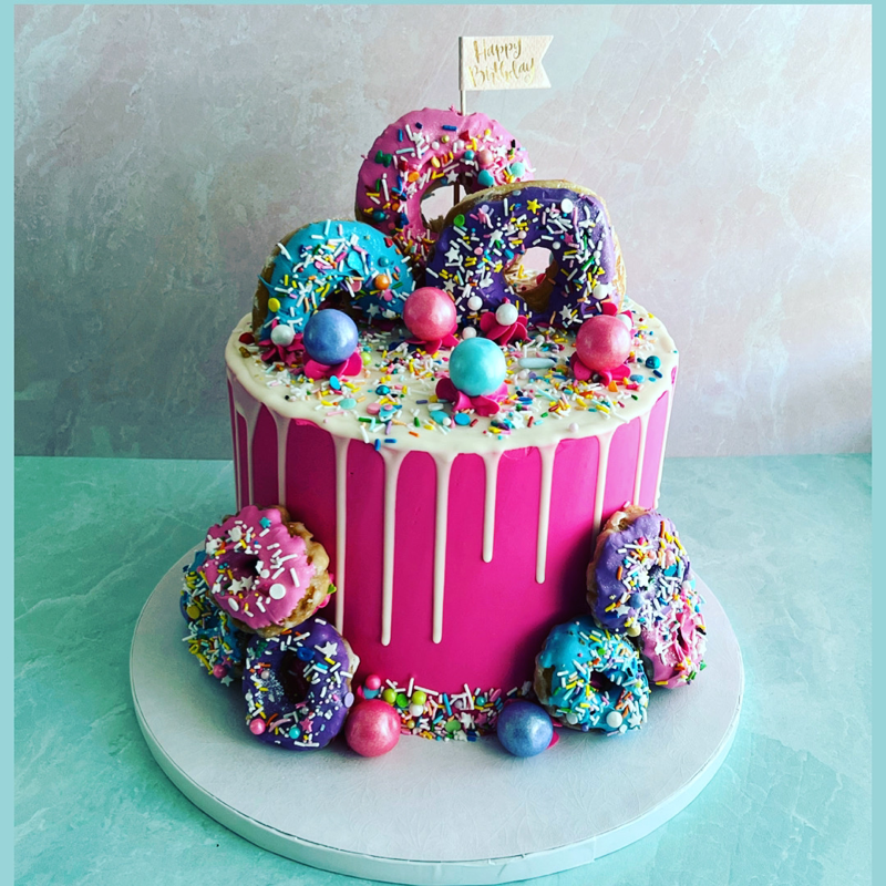 Donut Sprinkle Explosion Cake Sprinkled with Love by Jaime,